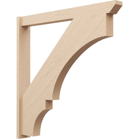 Ekena Millwork 5 1/2-in W x 46-in D x 46-in H Balboa Slat Rough Cedar Woodgrain TimberThane Outlooker, Primed Tan OUTUR055X46X46BOA24RCPR